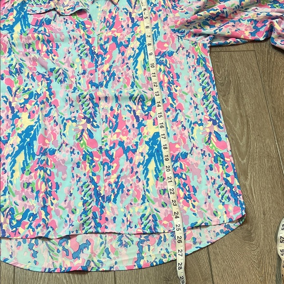 Colorful women’s blouse puffy sleeve size small - Picture 4 of 7